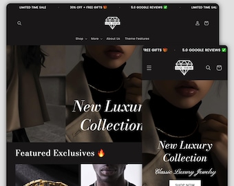 Luxe Shopify Theme | Shopify 2.0 Theme Template | Premium Shopify Theme | Minimal Shopify Theme | Website Design Template | Shopify Website