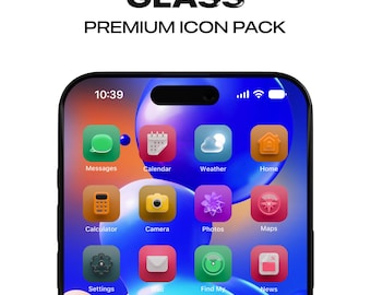Glass iPhone App Icons Homescreen Icons Minimal Inflatable Home Screen Widgets Social Media Free Custom Icons Icon Pack iPhone & Android