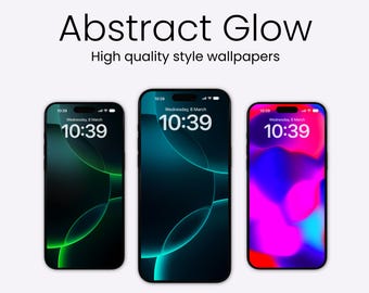Abstract Glow Phone Wallpaper: 4K HD, iOS & Android (Digital Download)
