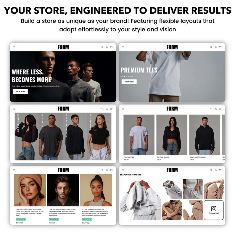 Shopify Merch Store Form Shopify Theme | Shopify Theme Template | Fashion Shopify Theme ...