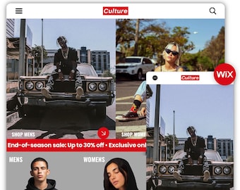 Street Wear Wix Template | Wix Website Theme | Fashion Wix Template | Wix Clothing Website | Website Design Template | Wix Website Template