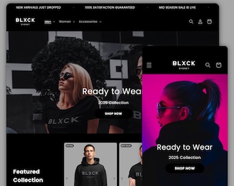 Onyx Shopify Theme | Shopify 2.0 Theme Template | Premium Shopify Theme | Dark Shopify Theme | Website Design Template | Shopify Website