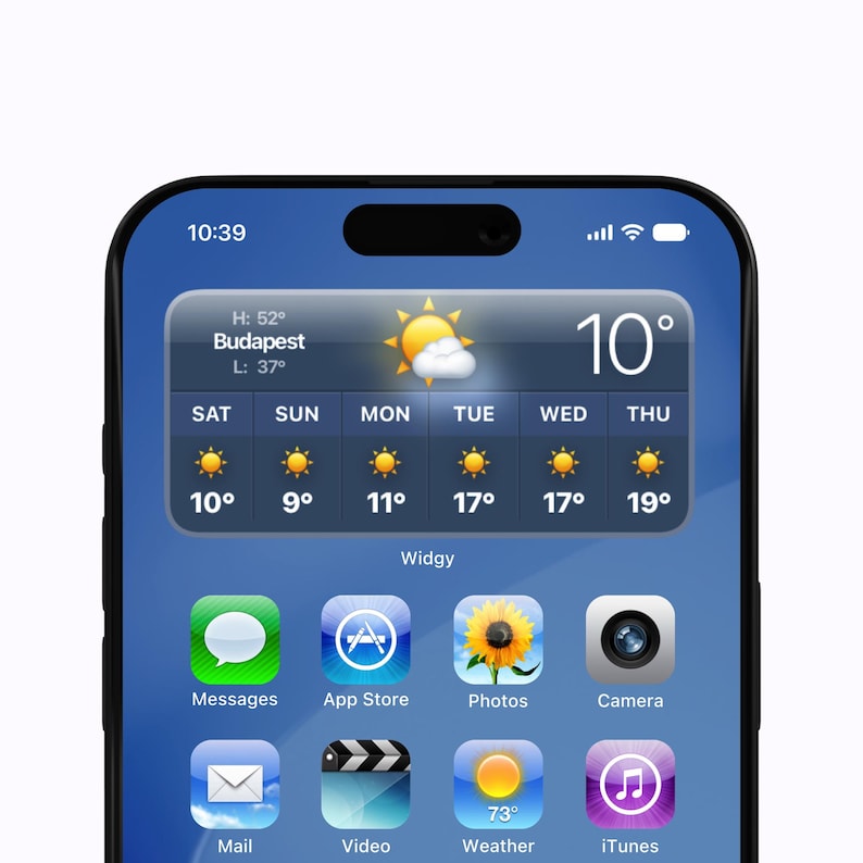 Weather Channel Ios Widget Classic Weather iPhone App Widgets Homescreen Widget Widgy Home Screen ...