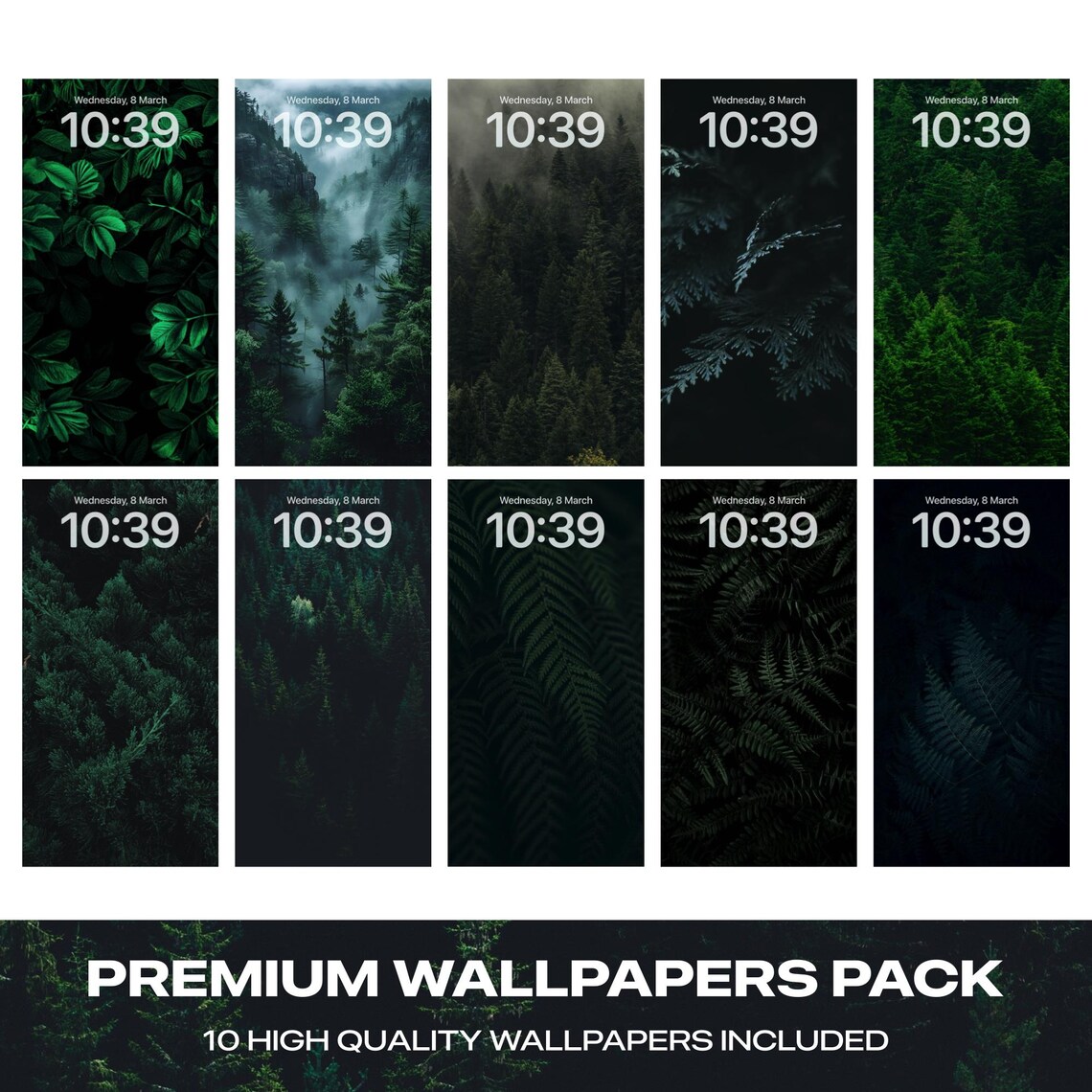 Forest Minimal iPhone App Icons Homescreen Icons Home Screen Widgets ...