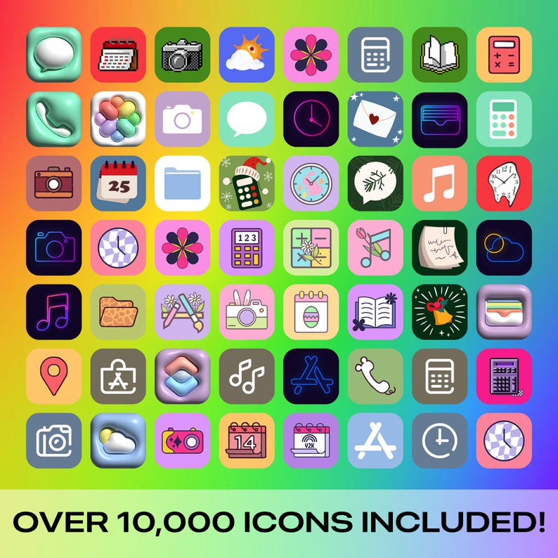 Ios Homescreen Button Icon 10,000+ Ios App Icons | Homescreen Icons Mega App Pack | Home Screen ...