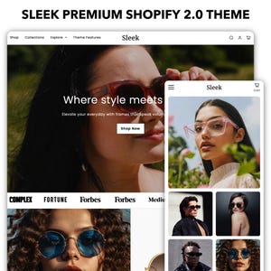 Puede incluir: Una página de inicio de sitio web para una empresa que vende gafas. El sitio web presenta una variedad de gafas, incluidos estilos redondos, cuadrados y aviador. El sitio web también presenta un lema que dice "Donde el estilo se encuentra".