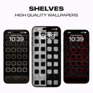 Shelves Light Mode Dark Wallpapers for iPhone and Android Phones Home & Lockscreen Walls Home Screen iOS Themes Free Mobile 4K Wallpapers