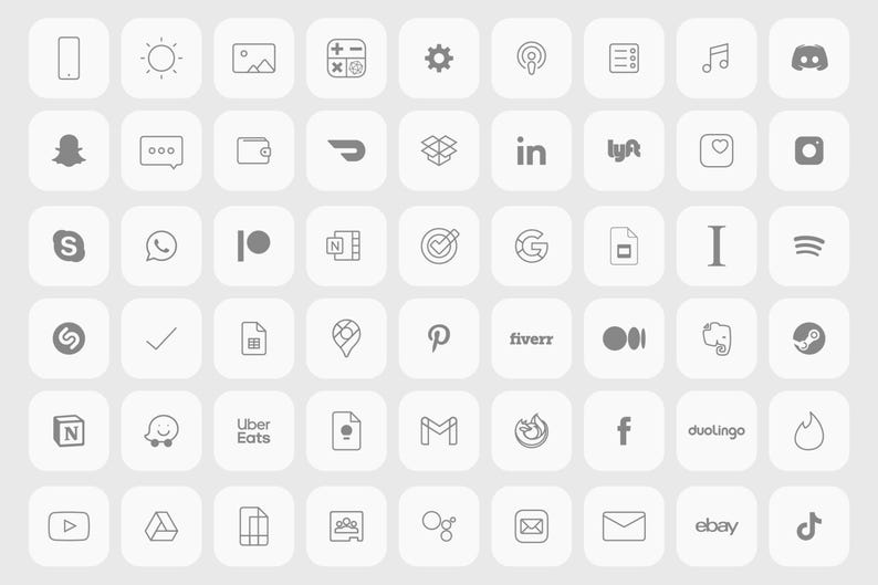 Fade Light Mode Icons Minimal App Icons White Icon Pack Ios 18