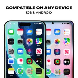 Glow iPhone App Icons Homescreen Icons Minimal Glowing Home Screen ...