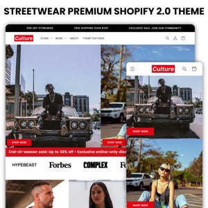 Streetwear Shopify Theme | Shopify 2.0 Theme Template | Fashion Shopify Theme | Shopify Clothing | Website Design Template | Shopify Website