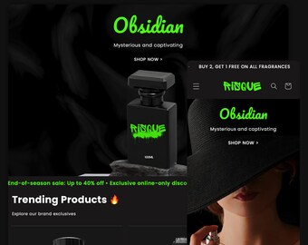 Risque Shopify Theme | Shopify Theme Template | Cosmetics Shopify Theme | Shopify Cosmetics | Website Design Template | Shopify Website