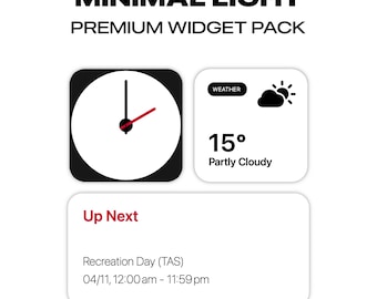 Widgets Uhr Auf Startbildschirm Installieren Minimaler Lichtmodus