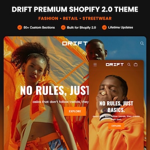 Drift Shopify Theme | Shopify 2.0 Theme Template | Fashion Shopify Theme | Shopify Clothing | Website Design Template | Shopify Website