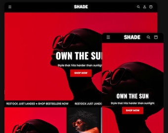 Shade Shopify Theme | Shopify Theme Template | Fashion Shopify Theme | Shopify Clothing | Website Design Template | Shopify Website