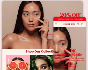 Empire Shopify Theme | Shopify Theme Template | Premium Shopify Theme | Beauty Shopify Theme | Website Design Template | Shopify Website