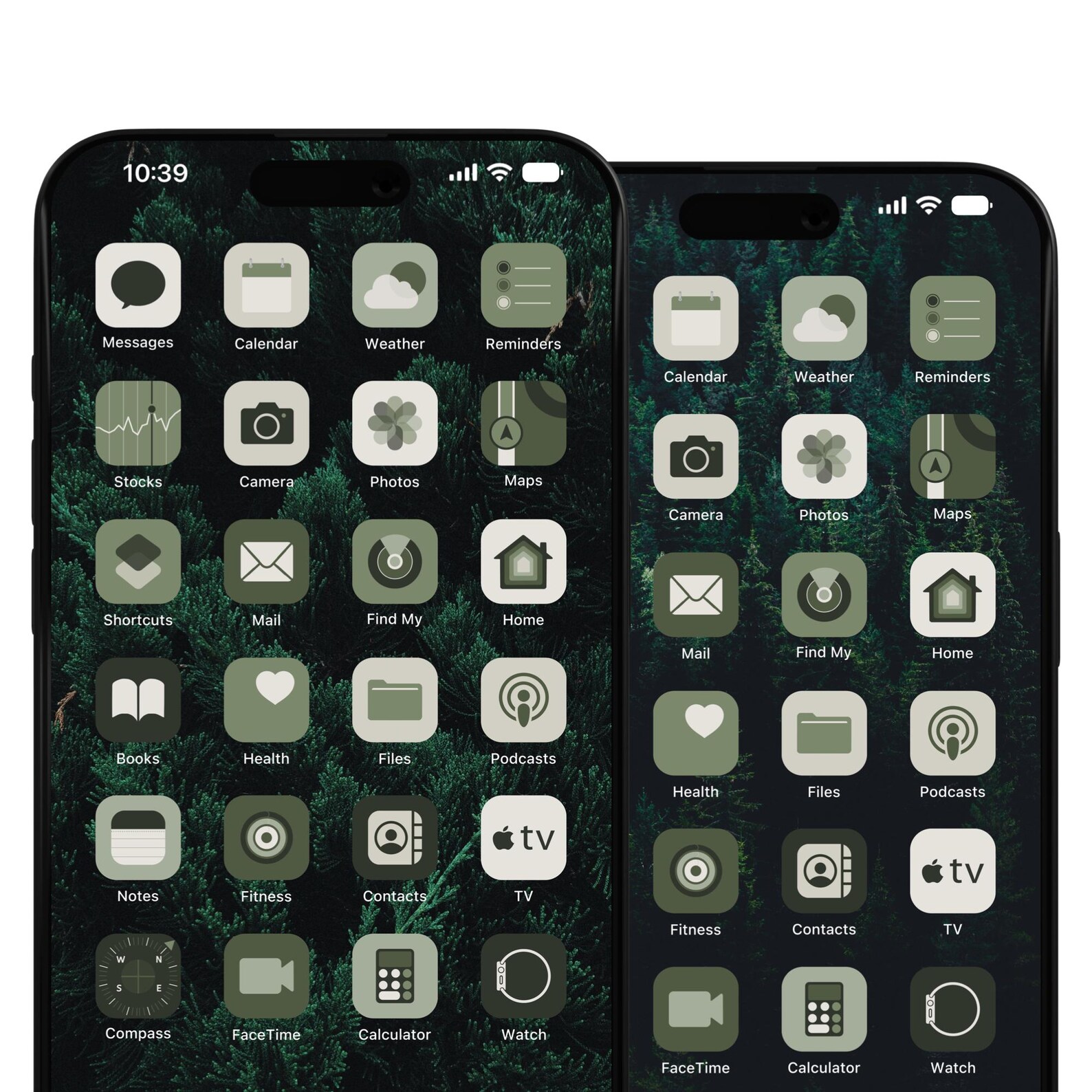 Forest Minimal iPhone App Icons Homescreen Icons Home Screen Widgets ...