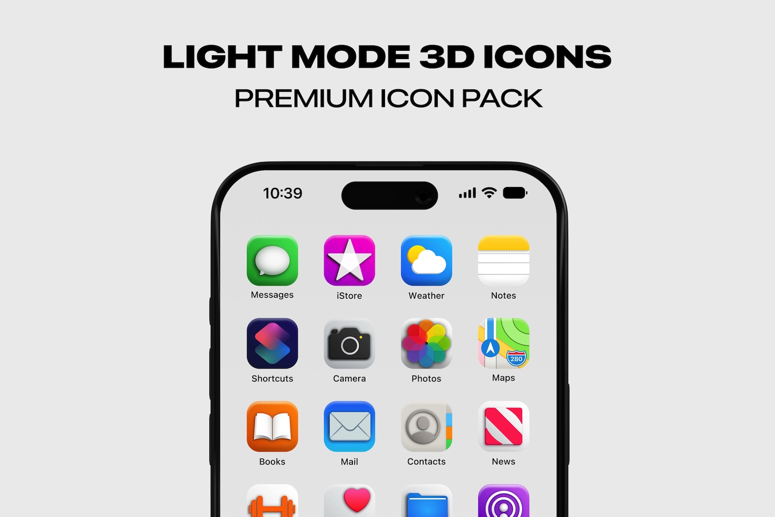 3D Ios Light Mode App Icons | Minimal Stunning Ios 14 | Ios 18 ...