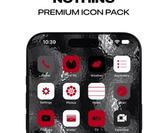 Nothing Phone App Icons | Homescreen App Icons | Nothing Style Theme | Nothing Theme | Custom Icon Pack iPhone & Android