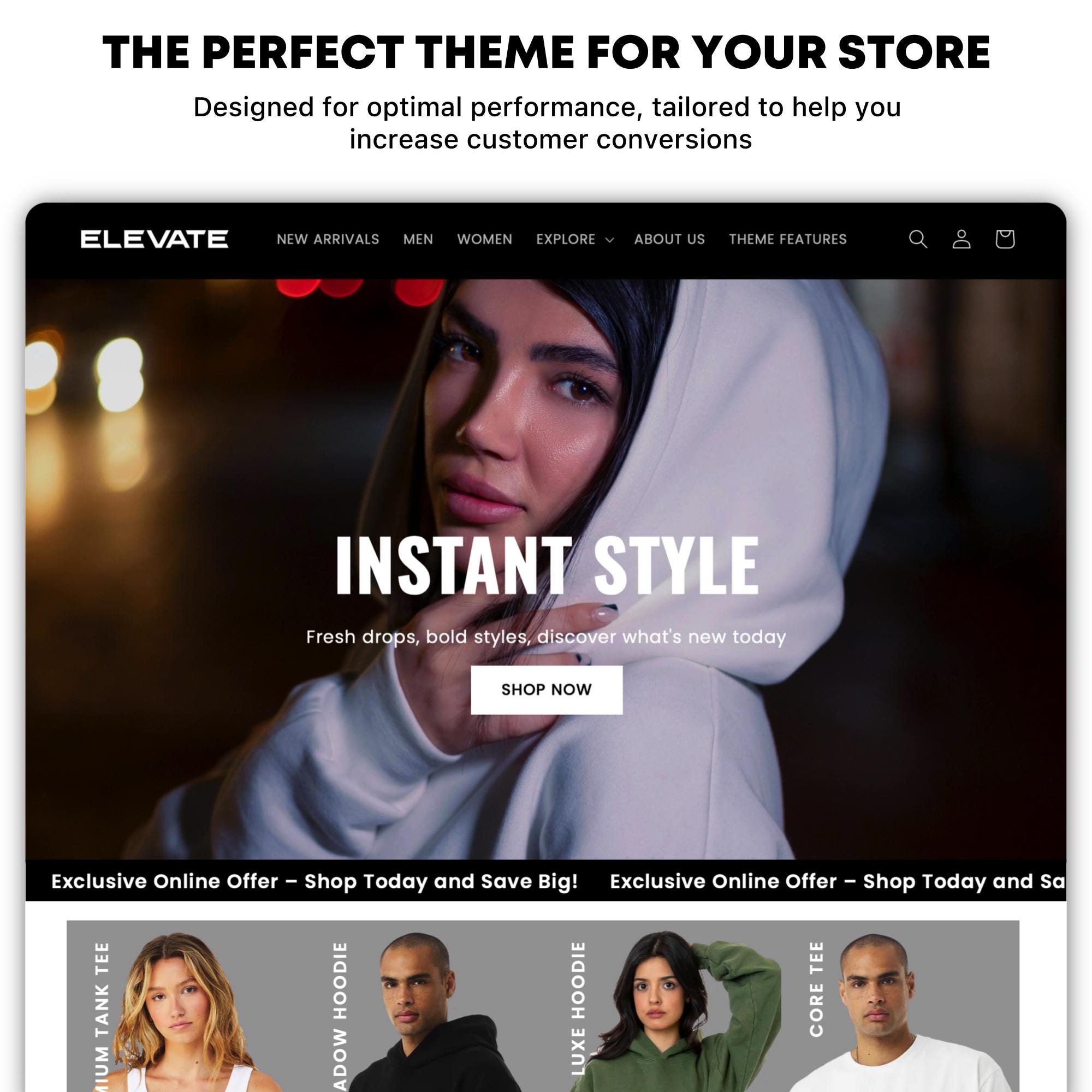 Elevate Shopify Theme | Shopify Theme Template | Fashion Shopify Theme ...