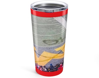 Vaso de fútbol americano X the M Rivalry de 20 oz / Artículos para beber para el día del partido universitario