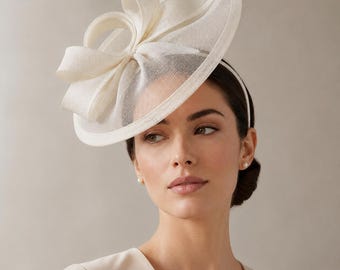 Kentucky Derby Fascinator, Teeparty Kopfschmuck, Hochzeitsgast Hut, Kirchenhut, Royal Ascot Fascinator, Eleganter Sinamay Hut