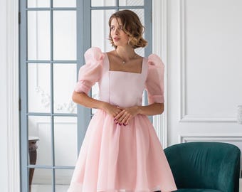 prom babydoll dress Short Embroidered Fancy short dance dresses for weddings Babydoll Dress Women, Short Prom