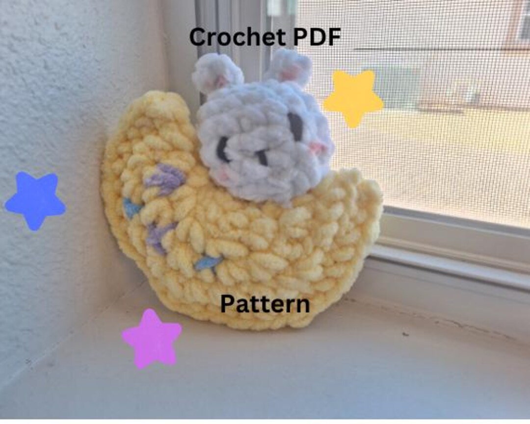 Moon Bun Bunny, Crochet PDF Pattern. Made by Moonbunyarn - Etsy