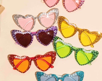 Personalized glasses with crystals,Personalised sunglasses for concert, festival, birthday, celebrity,Concert Outfit,girls trip,Sunglasses,