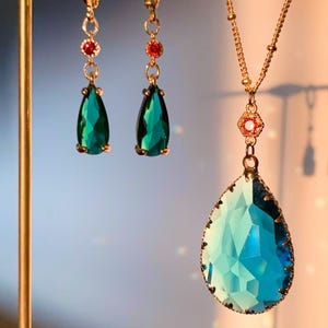 Howl,howl Jewelry set, Pendragon Necklace, Howl Necklace, Howl earrings,Cosplay Jewelry, Dangle Charm Pendant,crystal NECKLACE,Sophia,gift