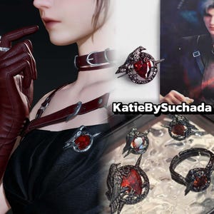 Love and Deep Space Sylus crow brooch crow necklace crow ring earrings handmade accessories, anime accessories set, anime peripheral cosplay