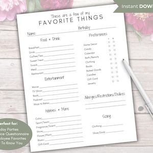 Lieblings Dinge Liste, Meine Lieblings Dinge Liste, Weihnachtswunschliste, Geschenkbörse, Wichtelliste, Favoritenliste, Alles über mich