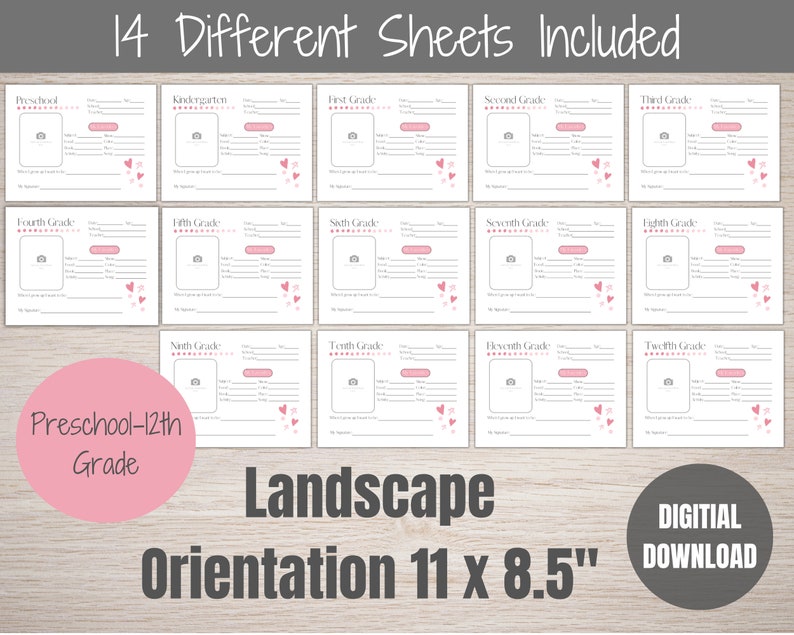 Kids Keepsake Journal, School Memory Book, School Memories, School Memory Box, School Memory