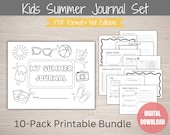 Summer Kids Journal, Summer Camp Journal, Activity Journal, Summer Journal, Summer activity, Summer Break Journal, summer bucket list
