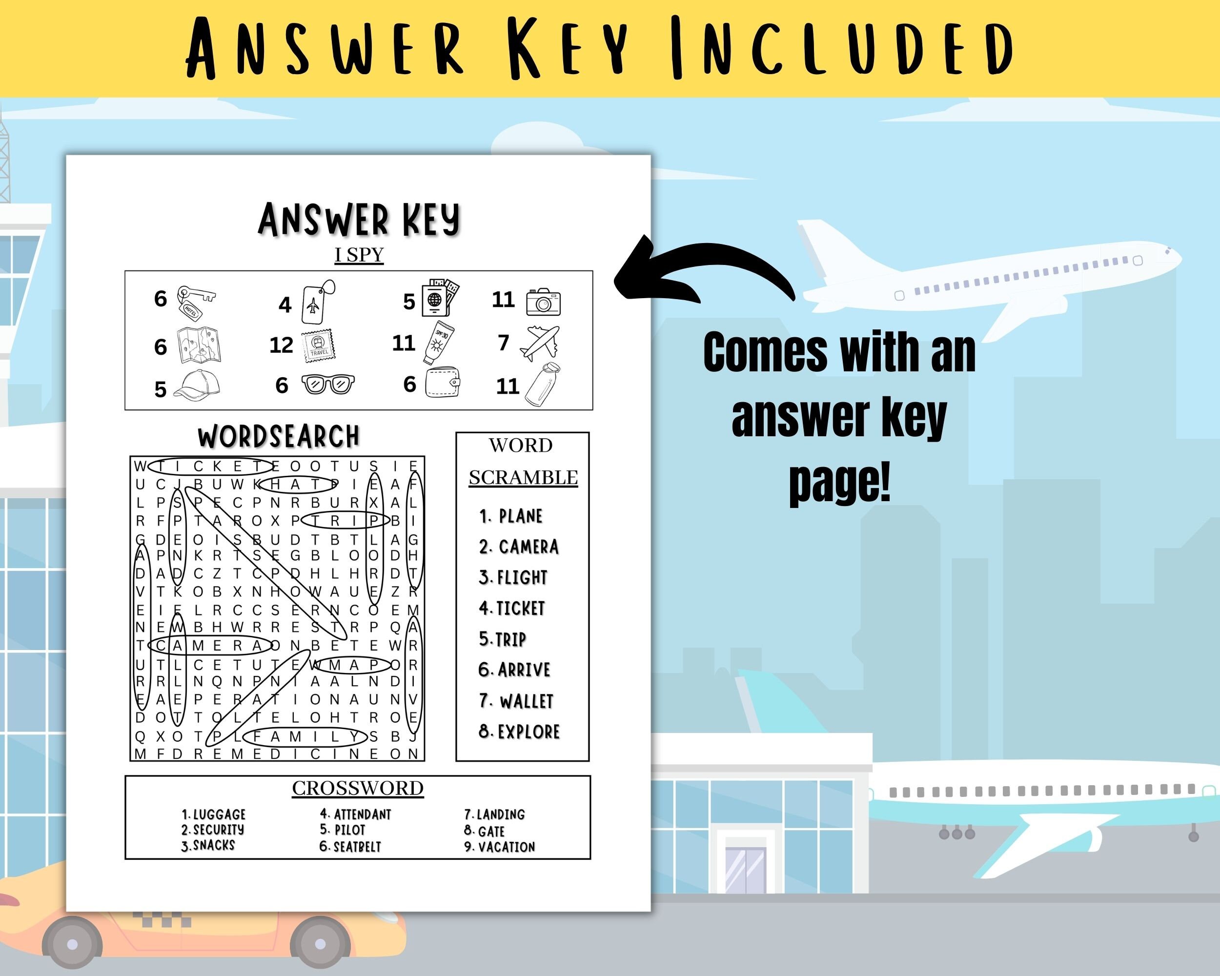 Kids Travel Activity Pack Printable Kids Activities Airplane - Etsy