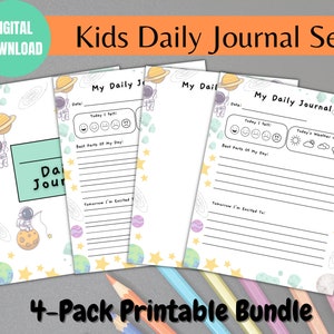 Kids Daily Journal Printable, Journal for Kids, Diary for Children, Kids Gratitude Journal, Kids Activity Drawing Page - Digital Download