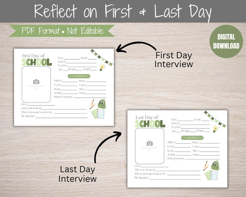 Kids Keepsake Journal, School Memory Book, School Memories, School