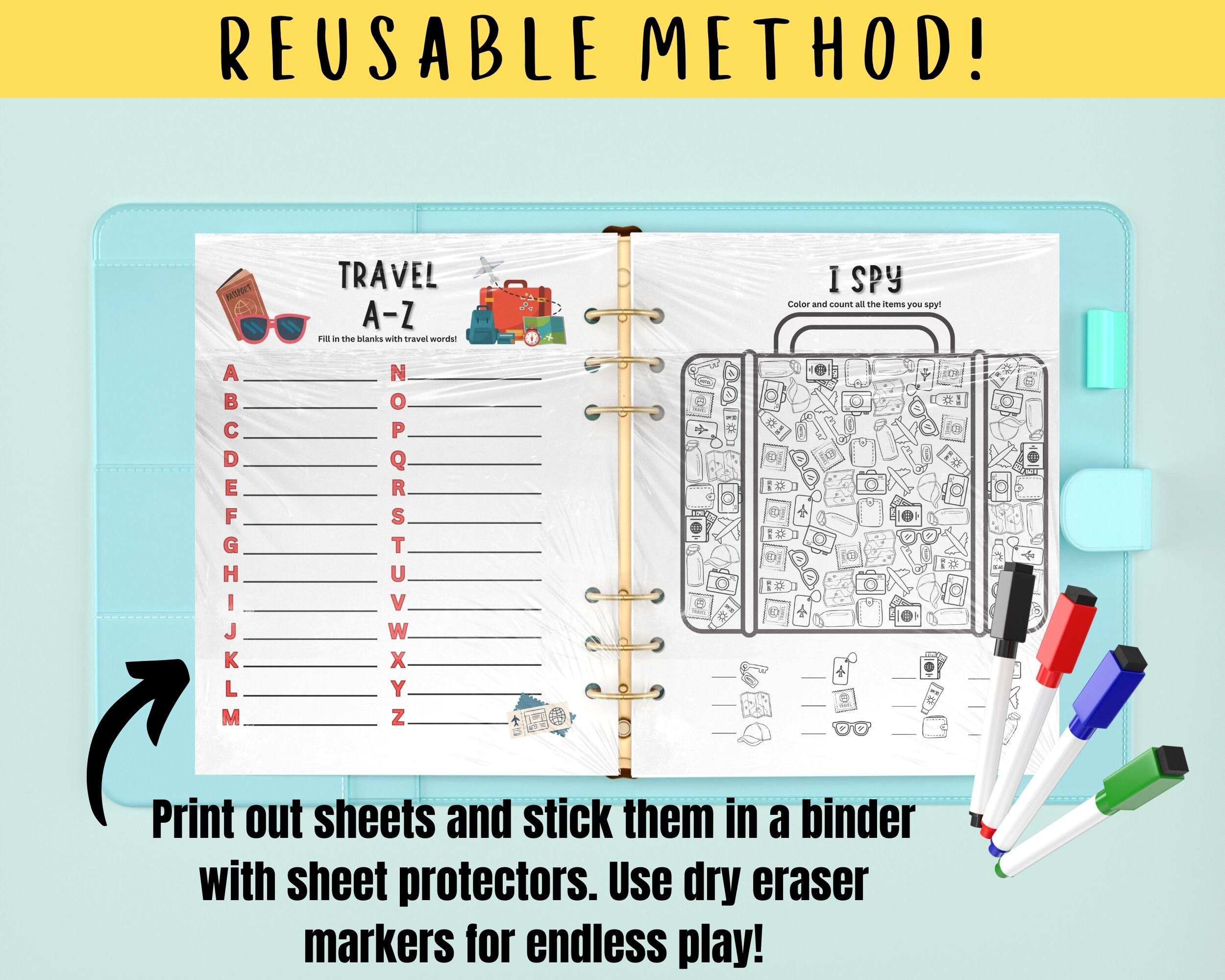 Kids Travel Activity Pack Printable Kids Activities Airplane - Etsy