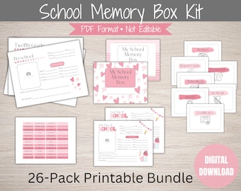 Kids School Memory Book: Printable Keepsake Journal (Digital Download)