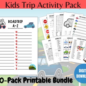 Mega Kids Road Trip Games, Travel Activities, Road Trip Games Bundle, Kids  Travel Games, Kids Car Activities, Family Road Trip Games 