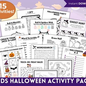 Halloween Activity Printable, Halloween Coloring, Halloween Party Games, Halloween Kids Printables, Halloween fun activity, Halloween games