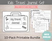 Kids Travel Journal: Printable Vacation Diary, 10-Page Set (PDF)
