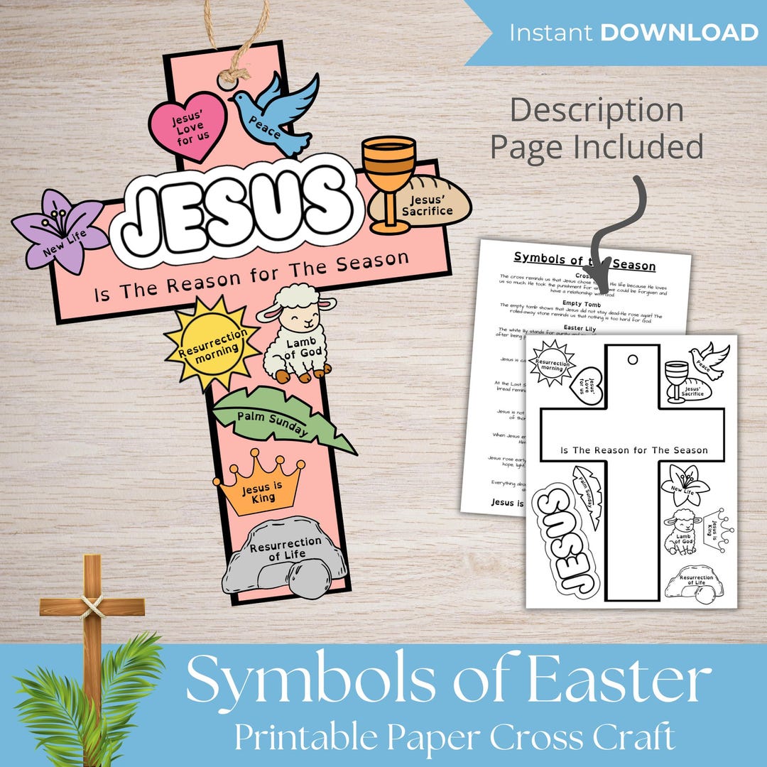 Easter Jesus Craft for Kids, Christian Easter Activity, Sunday School ...