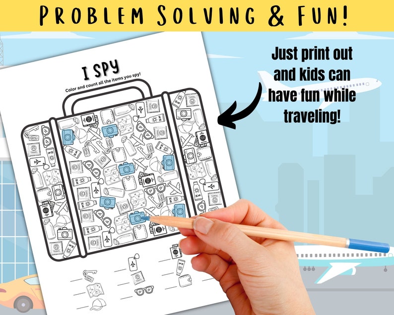 Kids Travel Activity Pack Printable Kids Activities Airplane Etsy