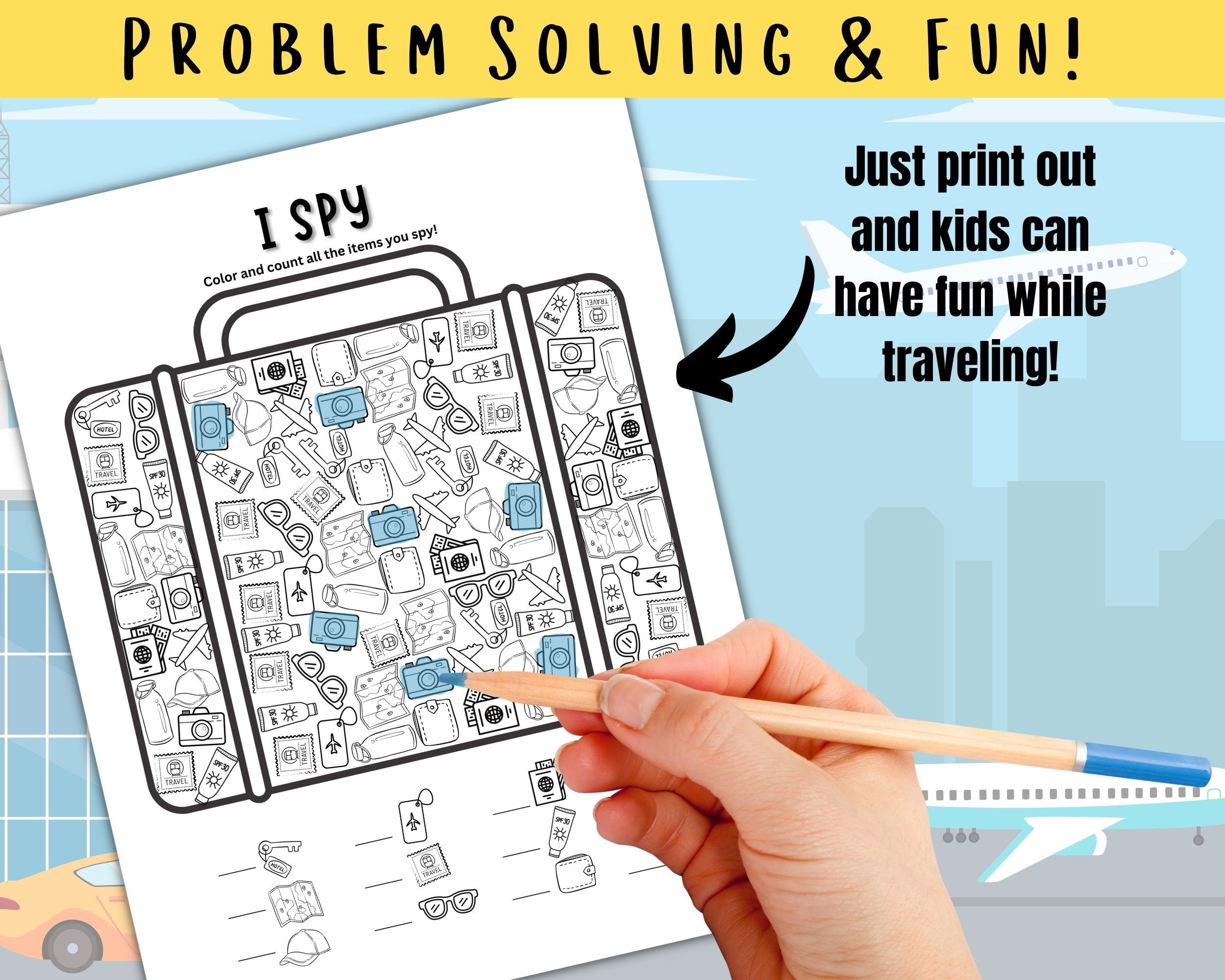 Kids Travel Activity Pack Printable Kids Activities Airplane - Etsy