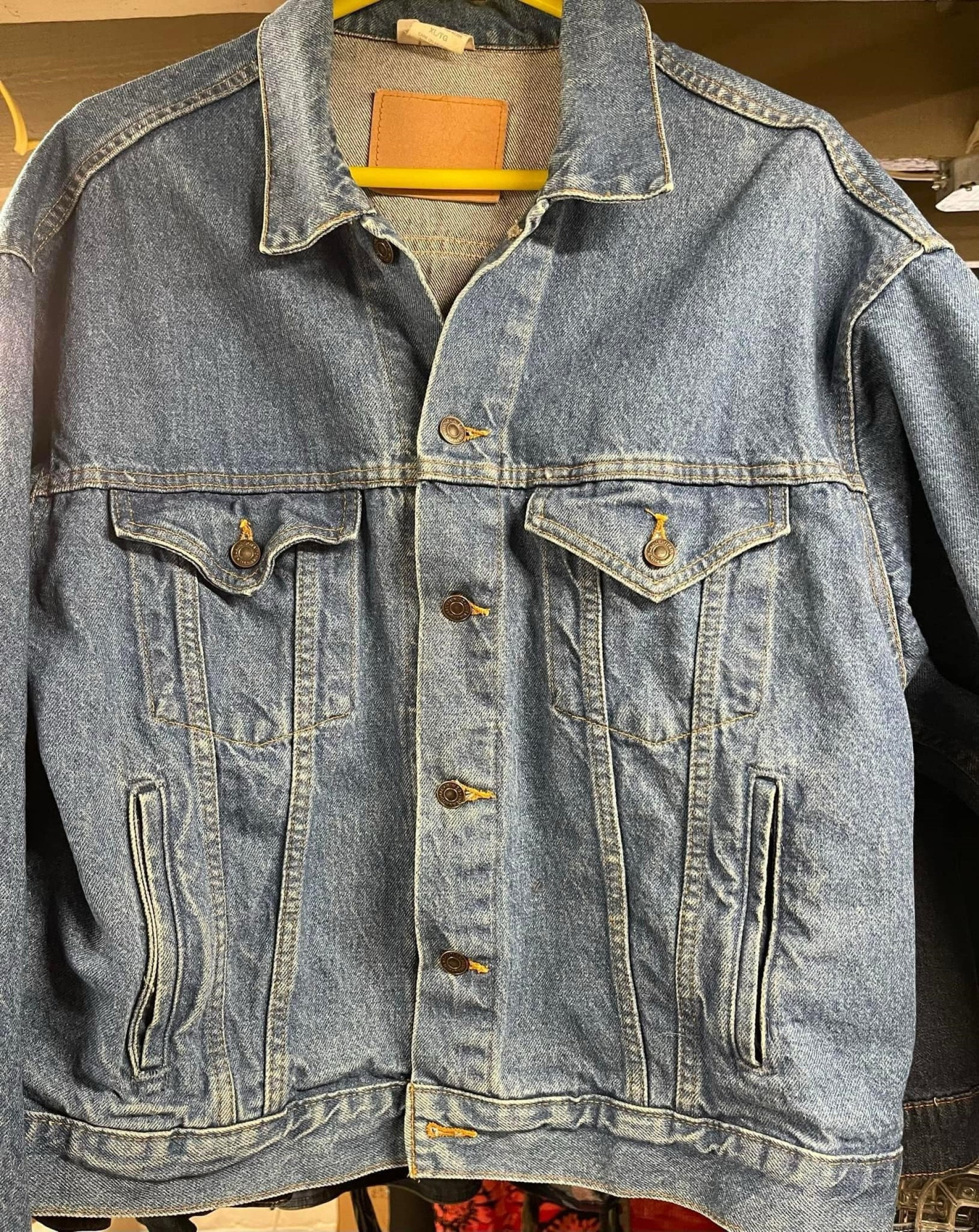 Men's Harley Davidson Denim Jacket, Size XL, Upcycled
