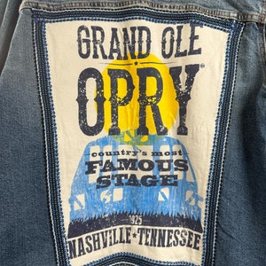 Grand Ole Opry, NEW with tags ladies blue denim jacket. Gap Brand, size XL, Attached is New Grand Ole Opry Tee, Famous Stage. One of a kind