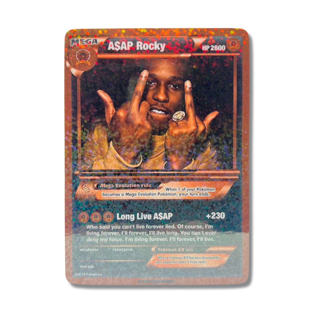 ASAP Rocky Pokémon Card thanksgiving - Etsy
