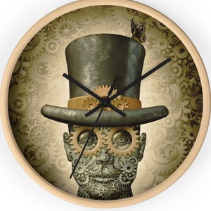 Steampunk Gears Wall Clock, Vintage Decor, Unique Gift, Mechanical Art, Home Decoration, Clockpunk Timeless Piece
