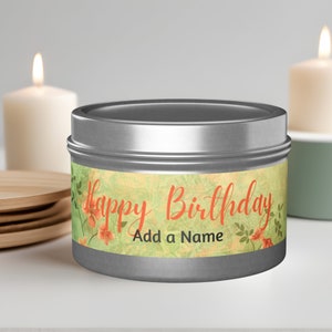 Personalized Birthday Candle: Custom Soy Wax Candle Gift for Mom
