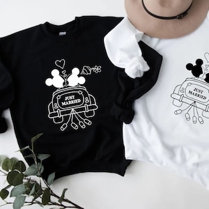 Disney Just Wedding Sweatshirt Disney Wedding Sweater Disney Couple Sweatshirt Disney Honeymoon Wedding Gifts Honeymoon Gifts Couple Gifts